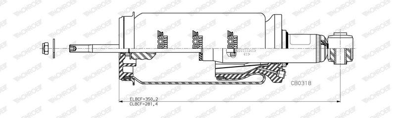 tlumič kabiny SCANIA vč. měchu CB0318