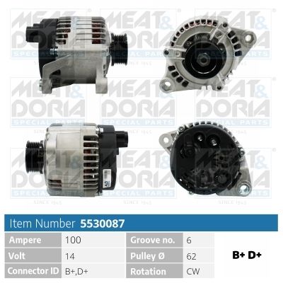 MEAT & DORIA Dynamo / Alternator 5530087