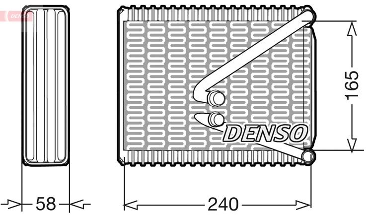 Denso Air Conditioning Evaporator DEV09017