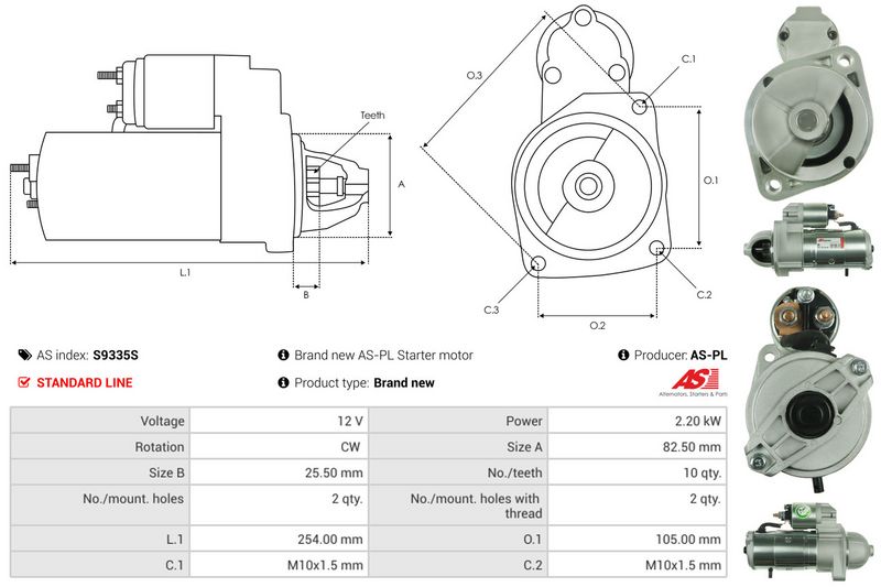 AS-PL S9335S Starter