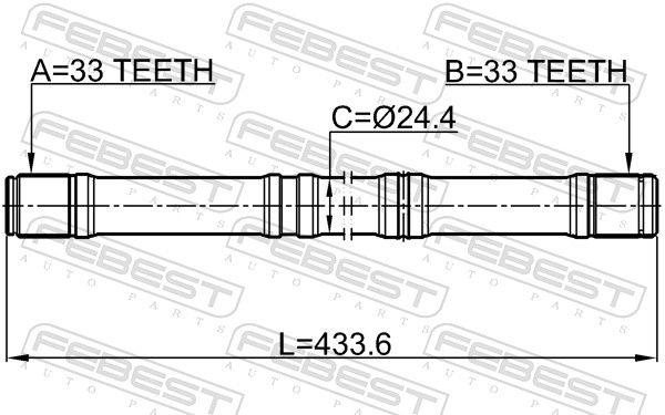 FEBEST 0412-GACVTLH Drive Shaft