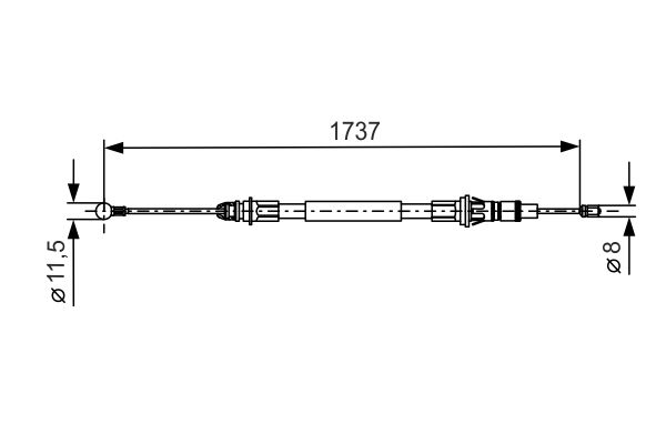 BOSCH 1 987 477 261 Cable Pull, parking brake