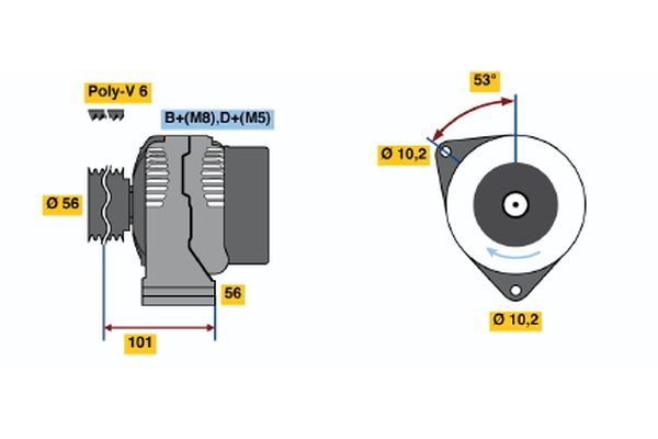 Bosch Alternator 0 123 320 035