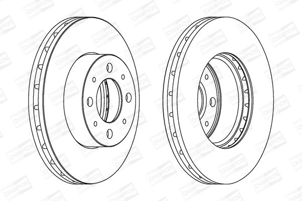 CHAMPION FIAT диск тормозной передний 500 07-,Panda 04-,Ford Ka 08-