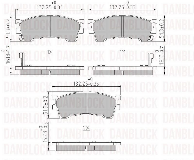 DANBLOCK Remblokkenset, schijfrem