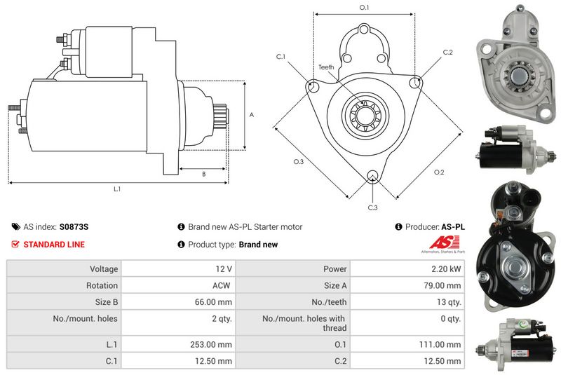 AS-PL S0873S Starter