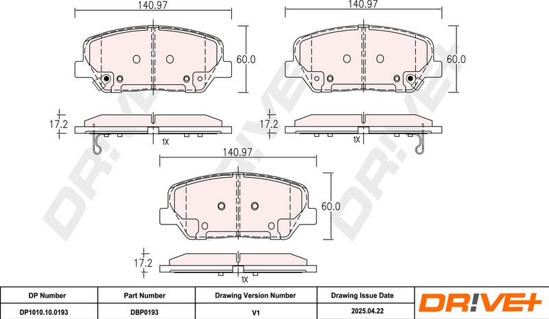 Set placute frana,frana disc DP1010.10.0193 Dr!ve+