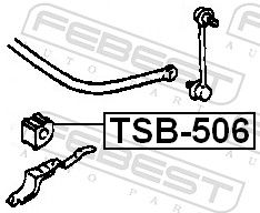 FEBEST TSB-506 Mounting, stabiliser bar