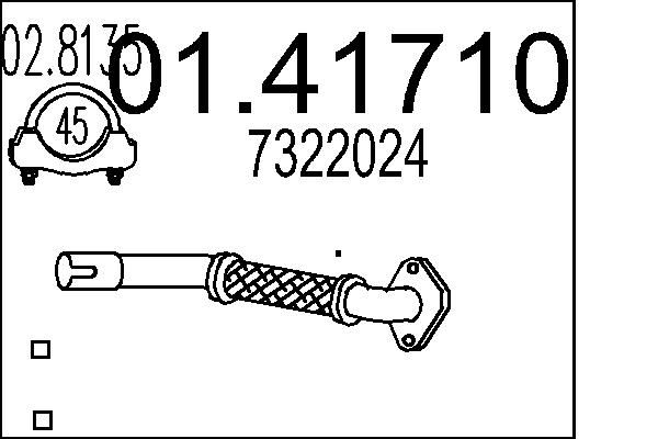 MTS kipufogócső 01.41710