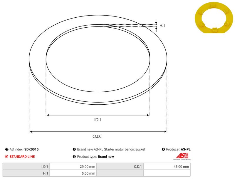 Remondikomplekt, Starter, AS-PL SDK0015