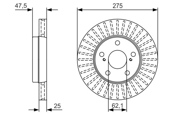 Bosch Brake Disc 0 986 479 U79 (0986479U79)