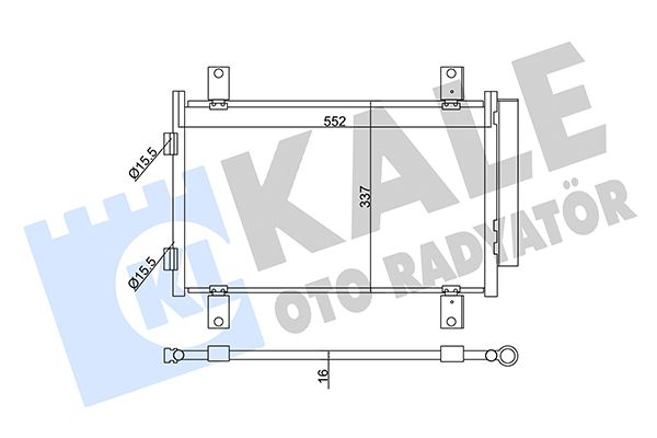 Конденсатор, система кондиціонування повітря, Kale Oto Radyatör 345350