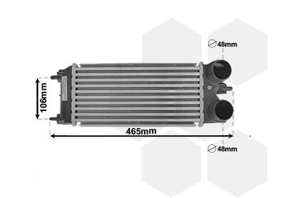 Радіатор інтеркулера FORD Fiesta 09-17, EcoSport 13-, B-MAX 12-17, Ka 14-21, Courier 14-18 1878624