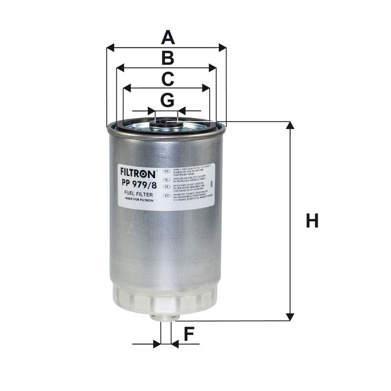 Kütusefilter, FILTRON PP 979, 8