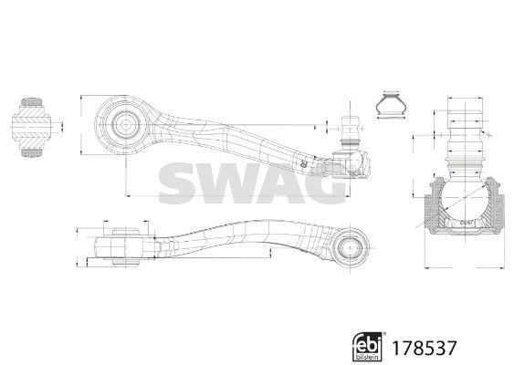 SWAG 33 10 4577 Control/Trailing Arm, wheel suspension