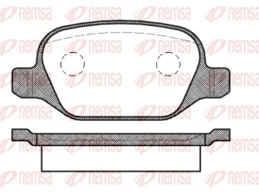 REMSA 0727.10 Комплект гальмівних накладок, дискове гальмо