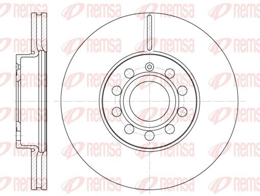 REMSA Volkswagen диск гальм передній Audi A3 03-,Golf III,IV,V,Caddy III,IV 1.0/2.0TDI, Jetta 1.6,Touran 05-,Skoda Octa