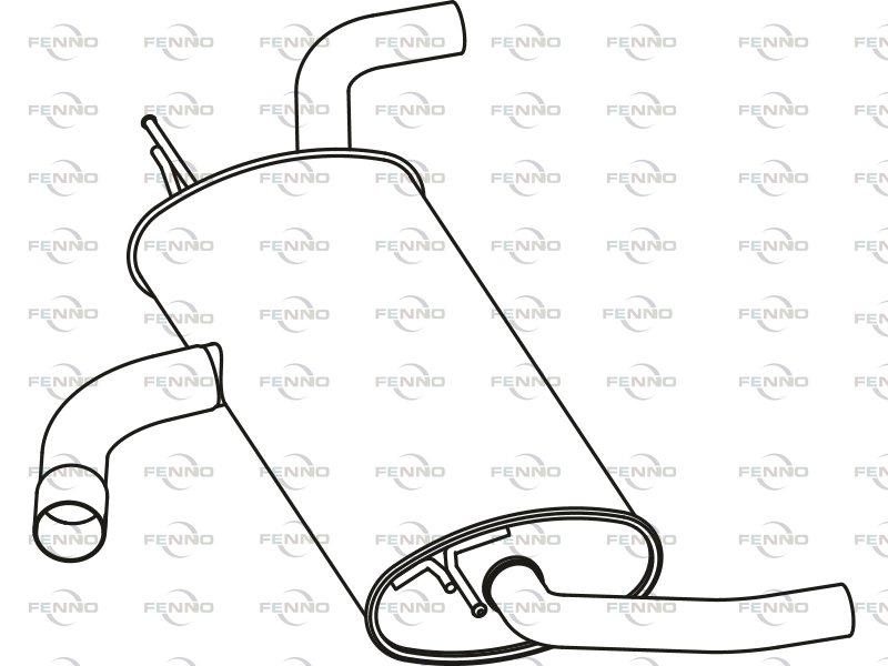 FENNO P23109 Rear Muffler