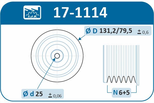 Шків, колінчатий вал, Ijs 17-1114