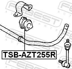 FEBEST TSB-AZT255R Mounting, stabiliser bar