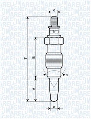 Свічка розжарювання, Magneti Marelli 062900008304