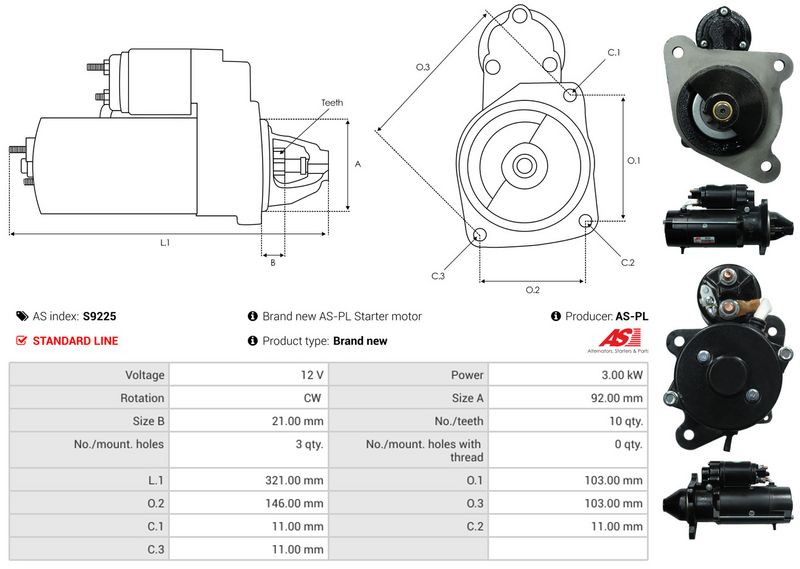 AS-PL S9225 Starter
