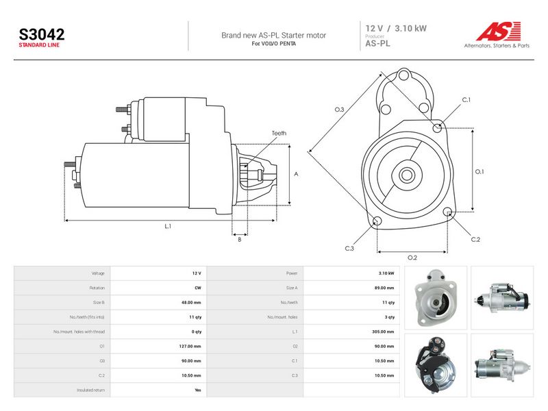Starter, AS-PL S3042