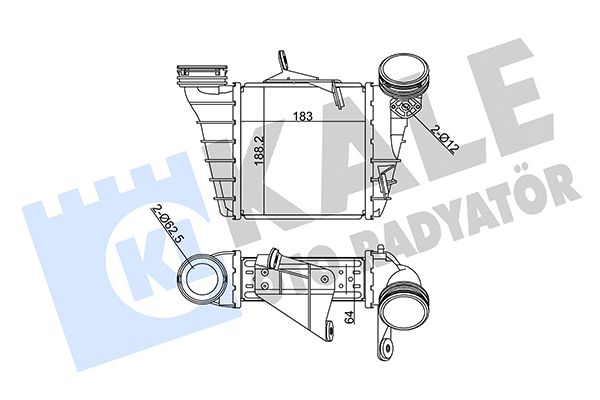 KALE Volkswagen интеркуллер Polo 1.9TDI 03-,Skoda Fabia I,Seat 1.9TDI