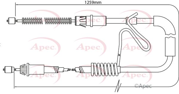 APEC Cable Pull, parking brake CAB1176