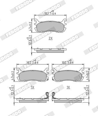 FERODO FDB1012 Brake Pad Set, disc brake