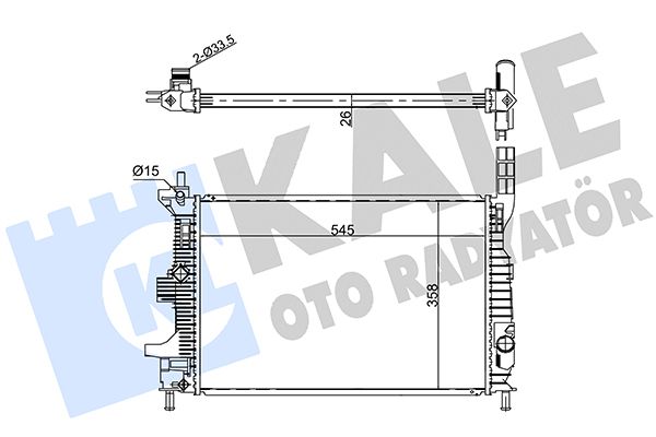 KALE FORD радіатор охолодження C-Max II,Focus III,Transit Connect 1.0 12-