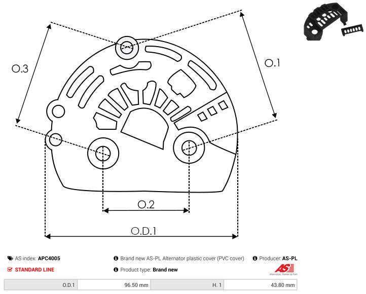Kaitsekate, generaator, AS-PL APC4005