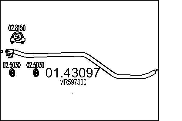 MTS kipufogócső 01.43097