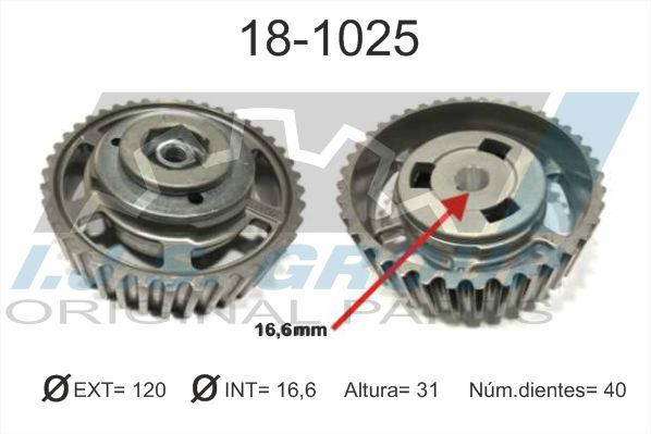 Відвідний/напрямний ролик, зубчастий ремінь, Ijs 18-1025