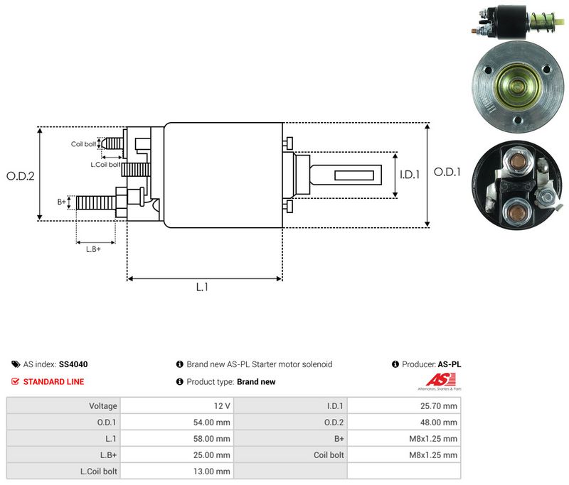 Magnetlülitus, starter, AS-PL SS4040