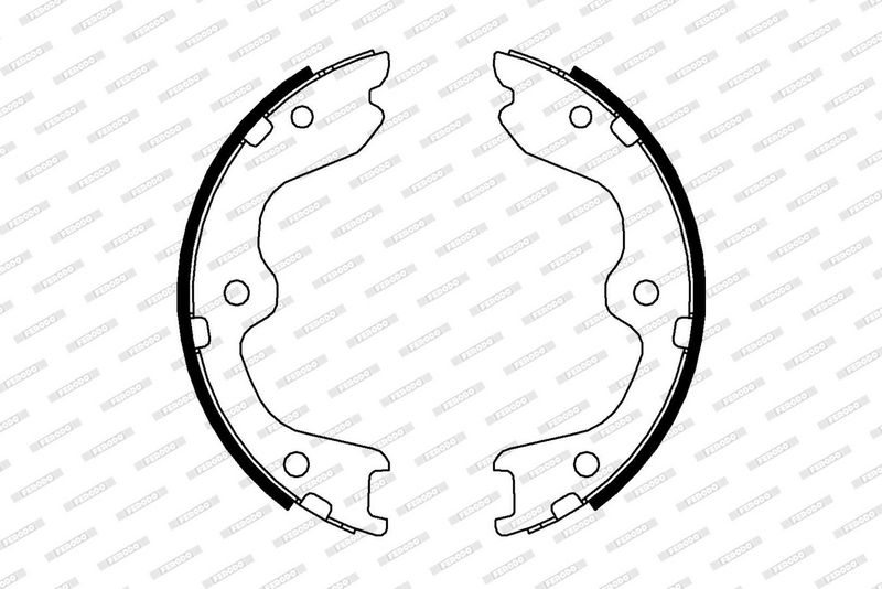 FERODO FSB4005 Brake Shoe Set, parking brake