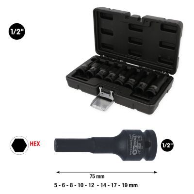 Set capete chei tubulare impact KS TOOLS 911.0902