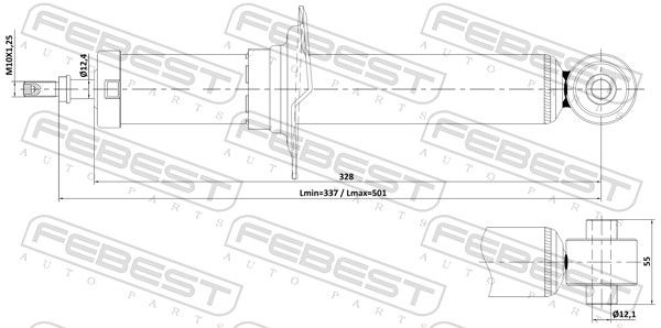 FEBEST 08110-003R Shock Absorber