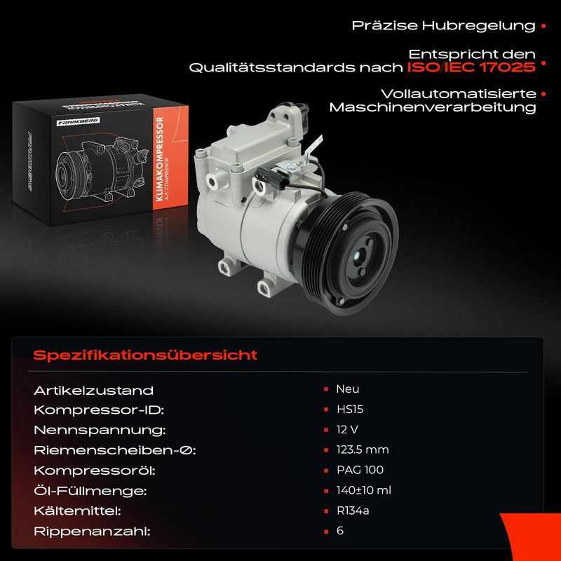 Frankberg 5481FB0031917 Compressor, air conditioning