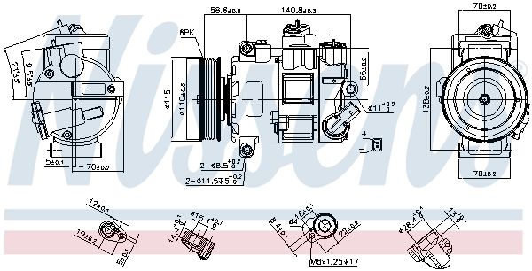 Компрессор VOLKSWAGEN TIGUAN II (AD) (16-) 2.0 TFSI NISSENS 890633