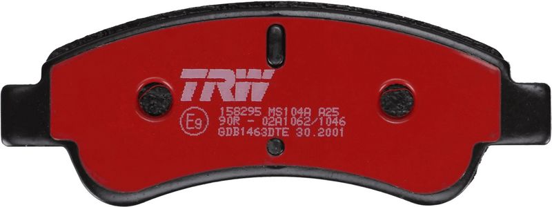 Piduriklotsi komplekt, ketaspidur, TRW GDB1463DTE