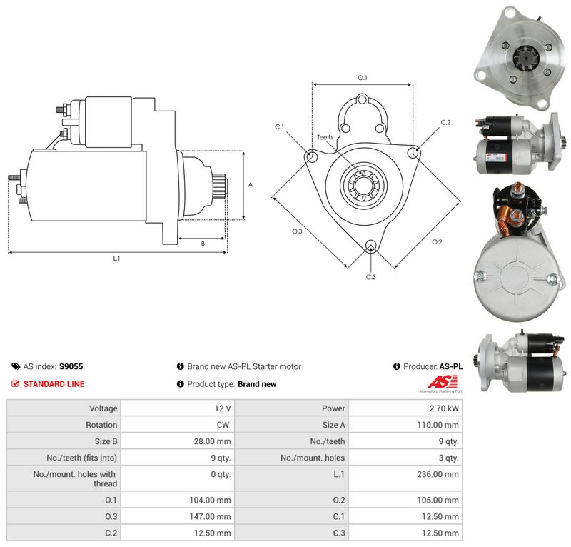 AS-PL S9055 Starter