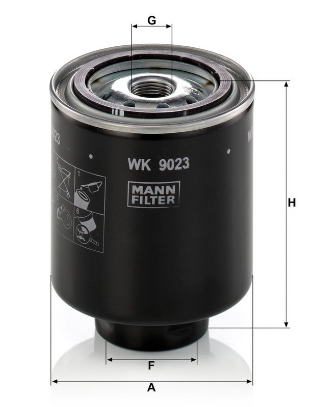 Kütusefilter, MANN-FILTER WK 9023 z