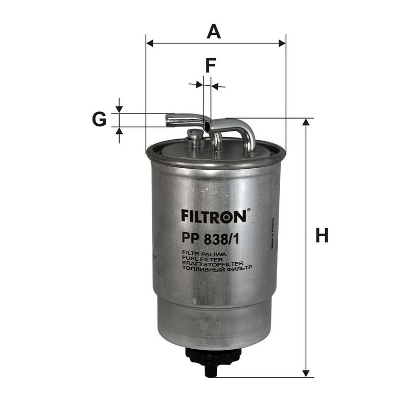Kütusefilter, FILTRON PP 838, 1