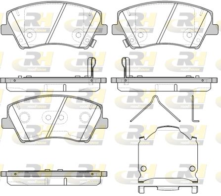 Комплект гальмівних накладок, дискове гальмо, Roadhouse 21412.04