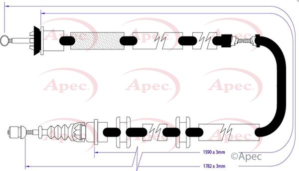 APEC Cable Pull, parking brake CAB1272