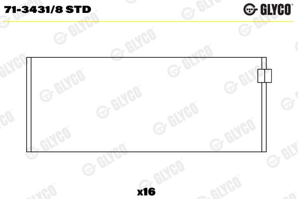 Підшипник шатуна, Glyco 71-3431/8STD