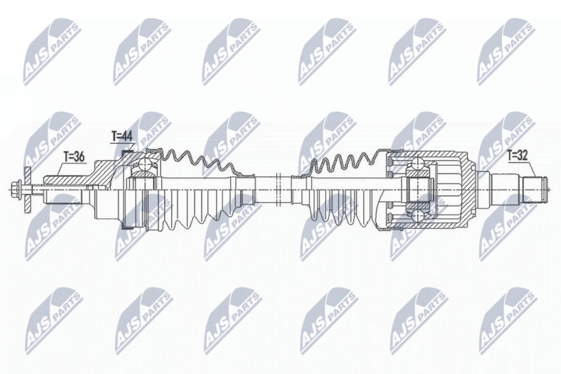 NTY hajtótengely NPW-VV-141