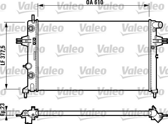 Радіатор, система охолодження двигуна, Valeo 732549