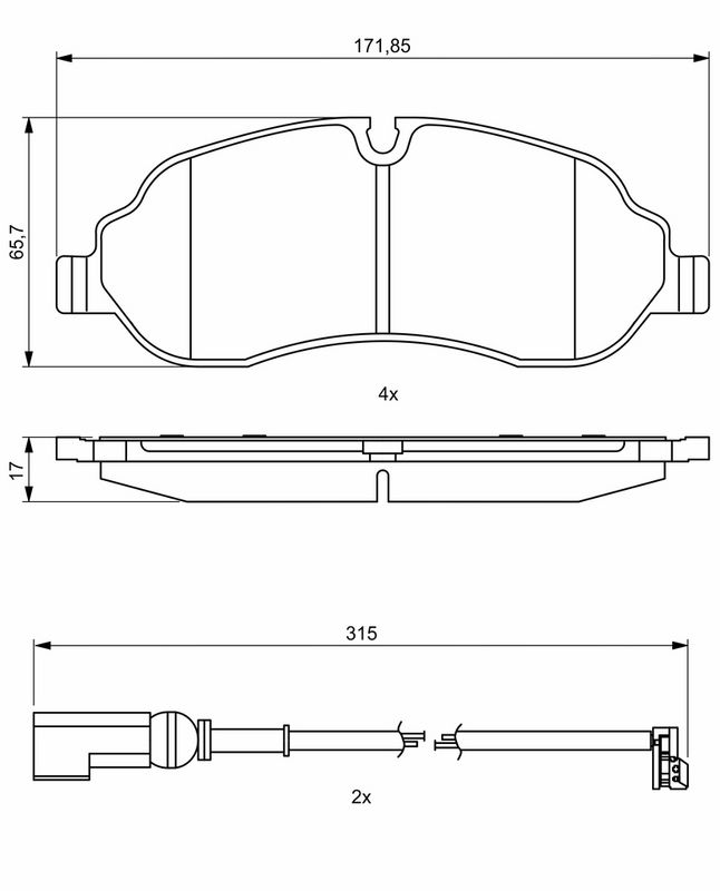 BOSCH 0986494845 Brake Pad Set, disc brake